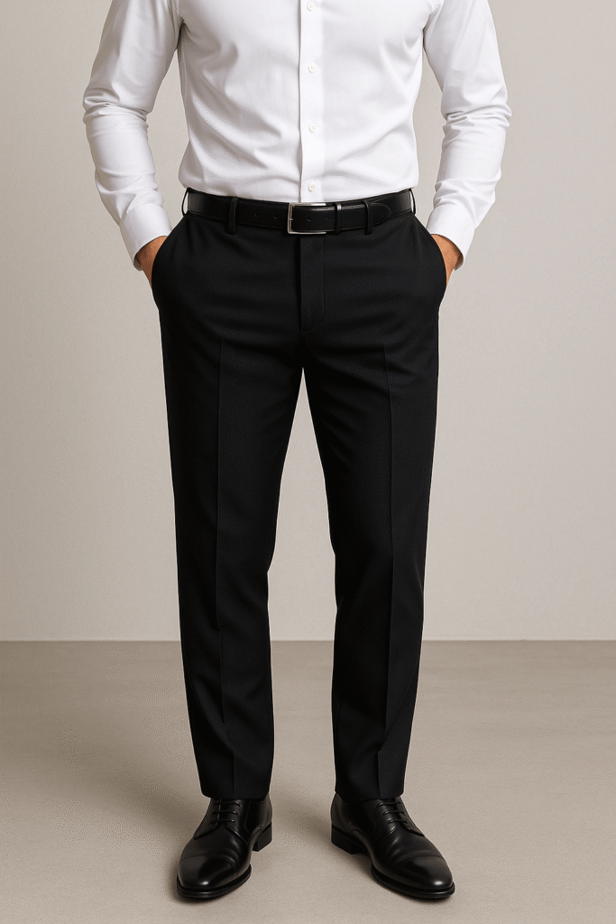 black trousers